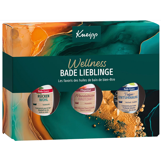 Kneipp Oleje do koupele Hluboké uvolnění 20 ml + Čertův dráp 20 ml + Mandlové květy 20 ml, kosmetická sada