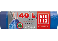 Alufix Ziehtaschen für Müll 40 l, 15 Stück