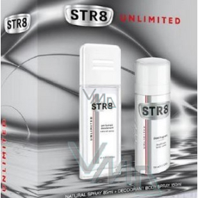 Str8 Unbegrenzt parfümiertes Deodorantglas für Männer 85 ml + Deodorant Antitranspirant Spray 150 ml + Deodorant 150 ml, Geschenkset