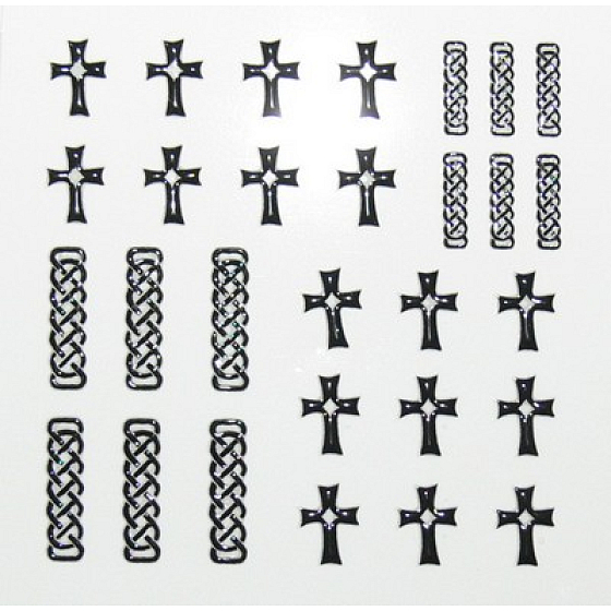 Absolute Cosmetics Nail Art selbstklebende Nagelsticker NT005 1 Blatt