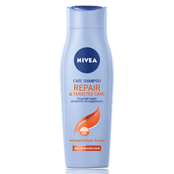 Nivea Repair & Targeted Care pflegendes Shampoo für trockenes, strapaziertes Haar aller Art 250 ml