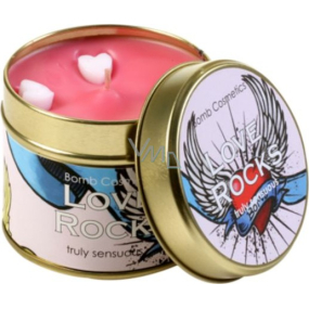 Bomb Cosmetics Love Rocks Candle Duftende natürliche, handgefertigte Kerze in einer Blechdose brennt bis zu 35 Stunden