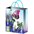 Engel Geschenk Papiertüte 32 x 26 x 12,7 cm hellblau mit Schmetterlingen