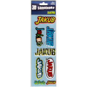 Nekupto 3D-Aufkleber mit dem Namen Jakub 8 Stück