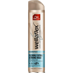 Wella Wellaflex Flexible Extra Strong Halten Sie 250 ml extra starkes Haarspray