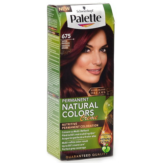 Schwarzkopf Palette Permanente Naturfarben Creme Haarfarbe 675 Hibiskusbraun
