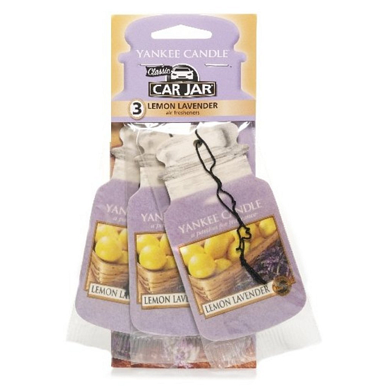 Yankee Candle Lemon Lavender - Klassisches duftendes Auto-Tag-Papierset mit Zitrone und Lavendel 12 gx 3 Stück