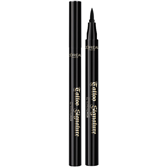 Loreal Tattoo Signature Extra Black Eyeliner mit hochpräzisem Applikator mit 0,4 mm Spitze extra schwarz 13,4 ml