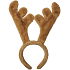 Stirnband Geweih beige 22 cm