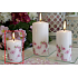 Lima Motiv Rose mit Flamingo Kerze weiß Zylinder 50 x 70 mm 1 Stück
