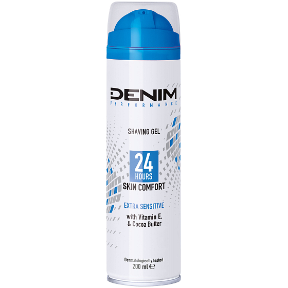 Denim Performance Extra Sensitive Rasiergel für Männer, für empfindliche Haut 200 ml
