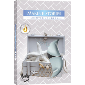Bispol Aura Marine Stories - Marine Stories dufteten Teelichter 6 Stück