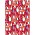 Ditipo Geschenkpapier 70 x 100 cm Weihnachten rot - Pinguin 2 Blatt