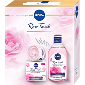 Nivea Face Rose Touch feuchtigkeitsspendende Tagesgel-Creme 50 ml + Mizellenwasser 400 ml, Kosmetikset
