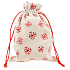 Stofftasche glänzende Flocken 13 x 18 cm