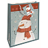 Nekupto Geschenkpapier Tasche 46 x 33 x 10,5 cm Weihnachten Schneemann