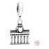 Sterling Silber 925 Berlin, Brandenburger Tor, Reise-Armband-Anhänger