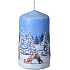 Emocio Kinder im Schnee Kerze Zylinder 60 x 110 mm