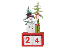 Adventskalender Schneemann Würfel 7 x 15,5 cm