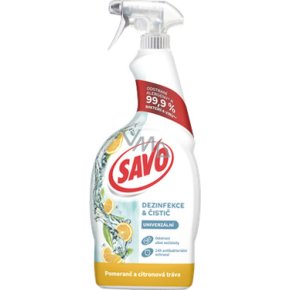 SAVO universelles Desinfektionsspray Orange und Zitronengras, 700 ml