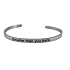 Edelstahlarmband silber mit Gravur Schlauer als du denkst, offene Manschette, 4 mm