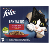 Felix Fantastic kapsičky pro kočky v želé kuřecí, jehněčí, hovězí a králičí 12 x 85 g