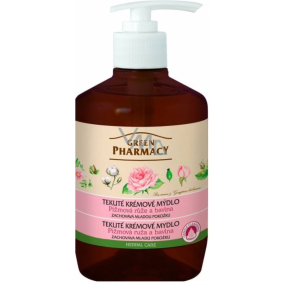 Green Pharmacy Moschus-Rose und Baumwolle flüssige Seife mit Spender 460 ml