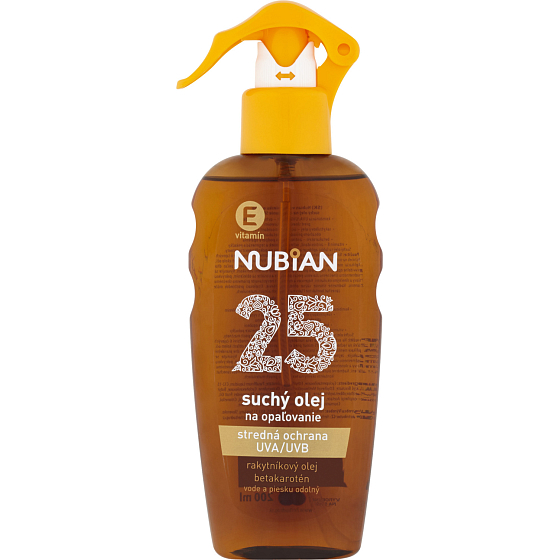 Nubian OF 25 Sprüh-Öl für Sonnenbaden, 200 ml