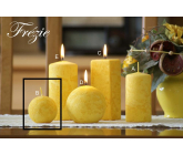 Lima Marmor Freesie Duftkerze gelbe Kugel 60 mm 1 Stück