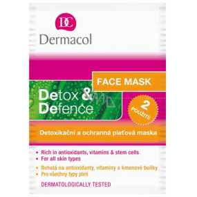 Dermacol Detox & Defense entgiftende und schützende Gesichtsmaske 2 x 8 g