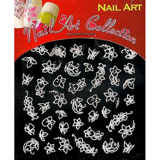 Absolute Cosmetics Nail Art Nagelaufkleber mit Steinen NT20W 1 Blatt