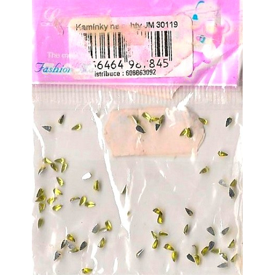 LaMeiLa Nageldekorationen Strass Tröpfchen gelb 1 Packung