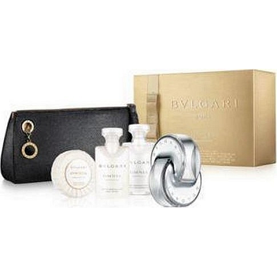 Bvlgari Omnia Kristallines Eau de Toilette für Frauen 65 ml + Körperlotion 40 ml + Duschgel 40 ml + Duftseife 50 g + Toilettensack, Geschenkset