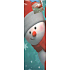 Nekupto Geschenk Papiertüte für Flasche 33 x 10 x 9 cm Türkisrot Schneemann 909 40 WLH