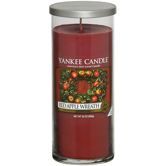 Yankee Candle Red Apple Wreath - Roter Apfelkranz Dekor Duftkerze Großzylinderglas 75 mm 566 g