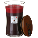 WoodWick Trilogy Sun Ripened Berries - Sommerkerze mit Beerenduft, Holzdocht und Glasdeckel groß 609,5 g