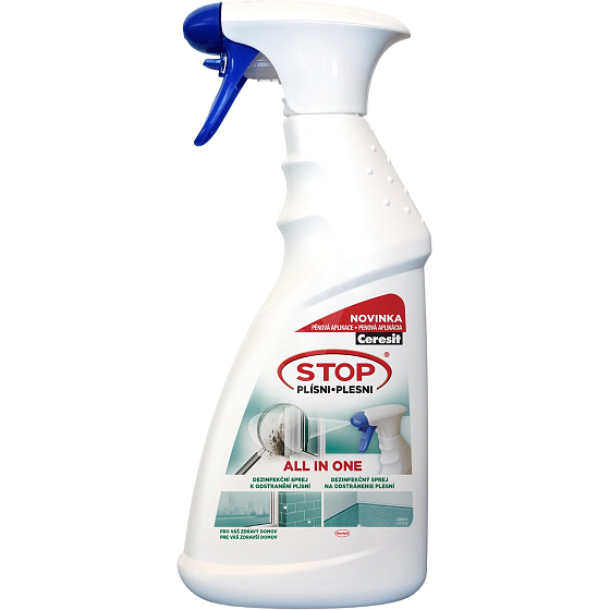 Ceresit Stop Schimmel All in One Desinfektionsspray zum Entfernen von Schimmel auf allen Oberflächen 500 ml
