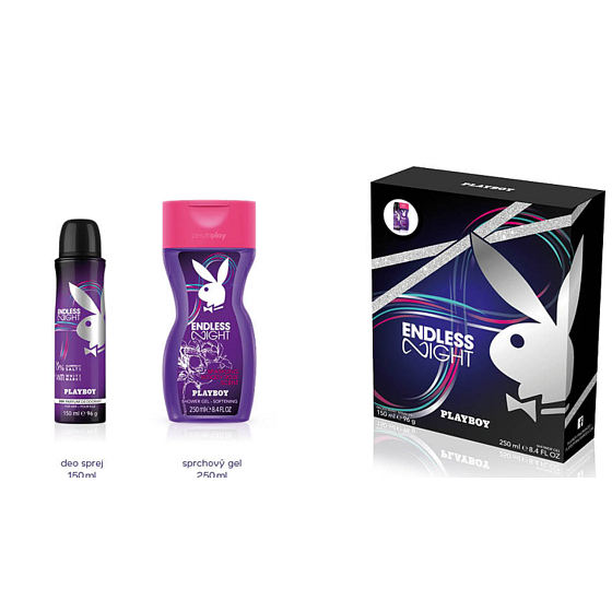 Playboy Endless Night für ihr Deo-Spray 150 ml + Duschgel 250 ml, Kosmetikset
