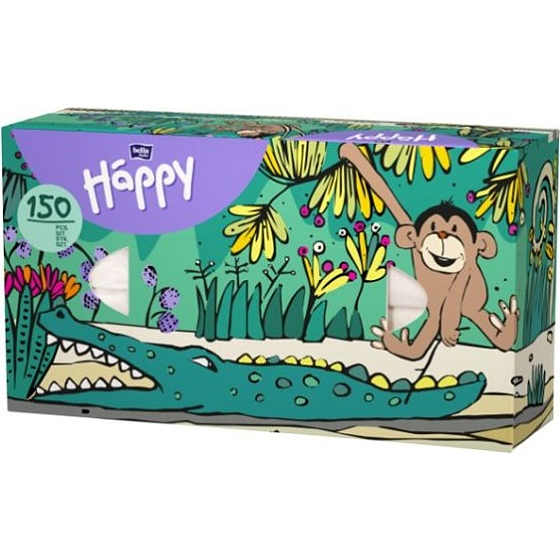 Bella Happy Baby Monkey Hygienetaschentücher 2-lagig 150 Stück