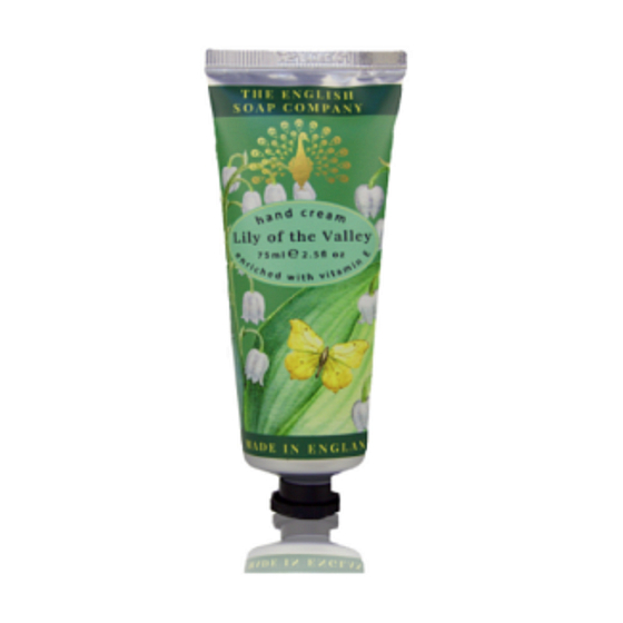 Englische Seife Maiglöckchen Luxus Handcreme mit Vitamin E und Bienenwachs 75 ml