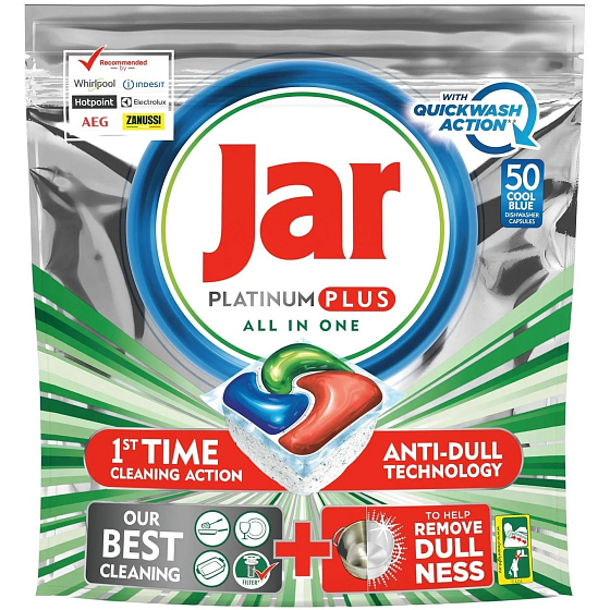 Jar Platinum Plus All in One Cool Blue Geschirrspüler Kapseln 50 Stück