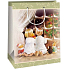Ditipo Geschenk Kraftbeutel 2 x 10 x 29 cm kniende Kinder am Fenster