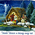 Nekupto Weihnachtskarte Krippe 100 x 100 mm 3573 XI