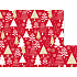 Nekupto Geschenkpapier 70 x 200 cm Weihnachten Rotweiß, Goldbäume