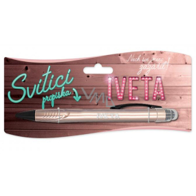 Nekupto Glühender Stift mit dem Namen Iveta, Touch Tool Controller 15 cm