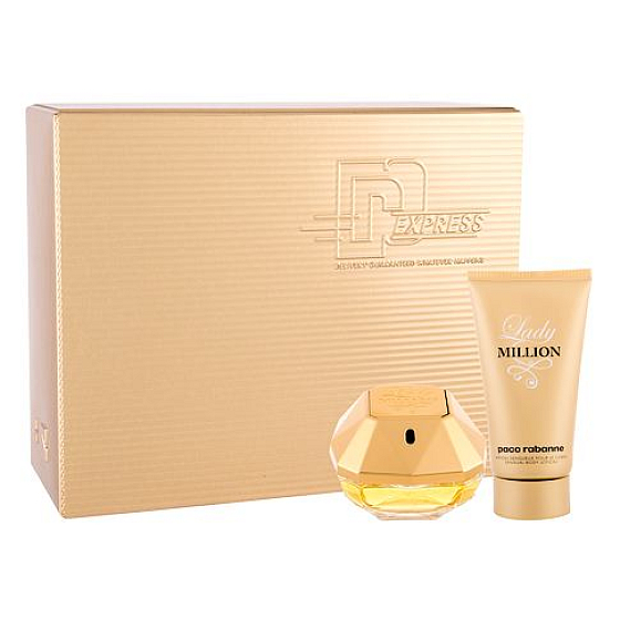 Paco Rabanne Lady Million Eau de Parfum für Frauen 50 ml + Bodylotion 75 ml, Geschenkset für Frauen