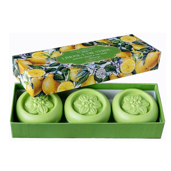Antico Saponificio Gori Fiorenza Limone e Té Verde handgemachte italienische Seife 3 x 90 g