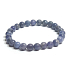 Tansanit Armband elastisch Naturstein, Kugel 7 - 7,5 mm / 16 - 17 cm