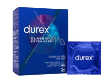 Durex Classic Extra Safe Latexkondom, dicker, erhöhte Gleitfähigkeit, Nennweite: 56 mm 24 Stück