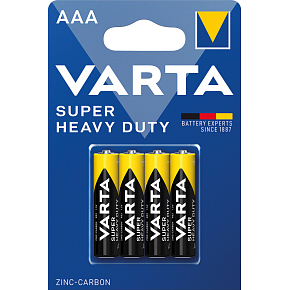 Varta Superlife, Batterien AAA, Zink-Kohle, 4 Stück